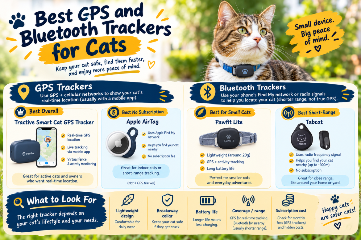 Best GPS and Bluetooth Trackers for Cats